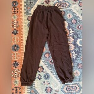 Garage Brown Fleece-Lined Joggers